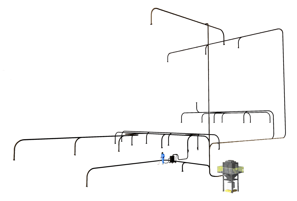 高(gāo)真空水平下的集(jí)中吸風係統